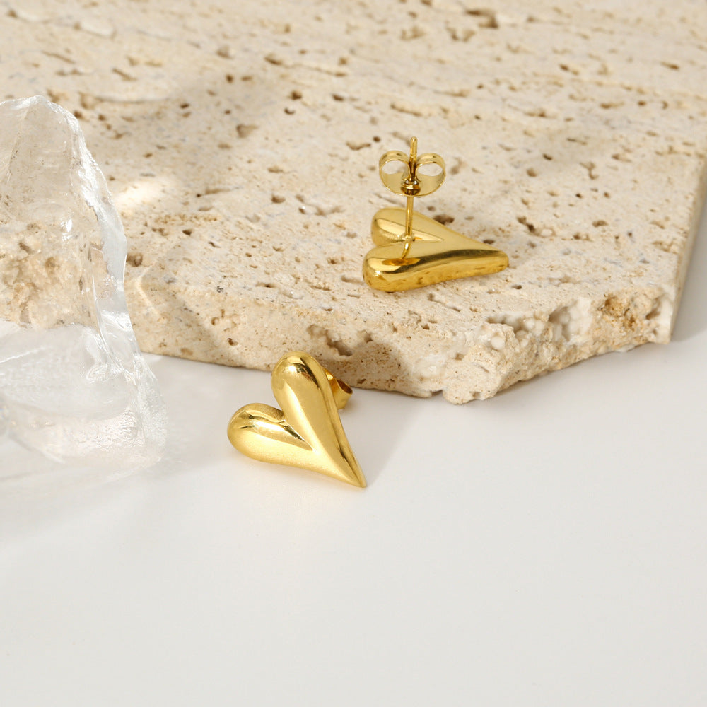 Golden Heartbeat Earrings