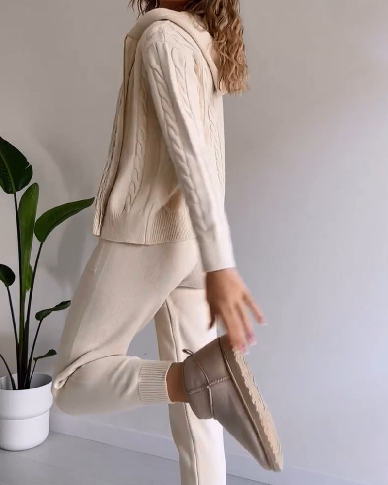 ANIA | TWO-PIECE SET MADE OF TWISTED JACQUARD