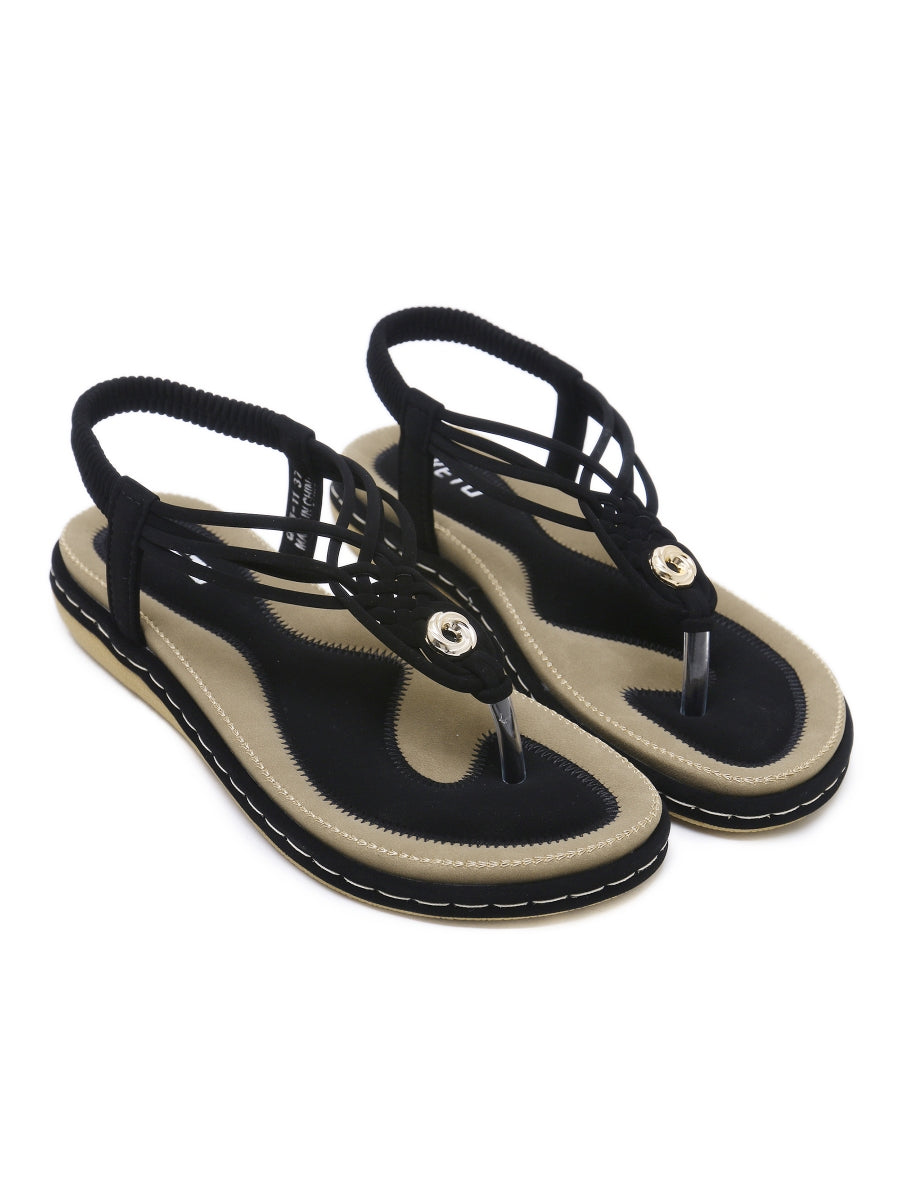 SIKETU | Geflochtene Boho Slingback-Sandalen