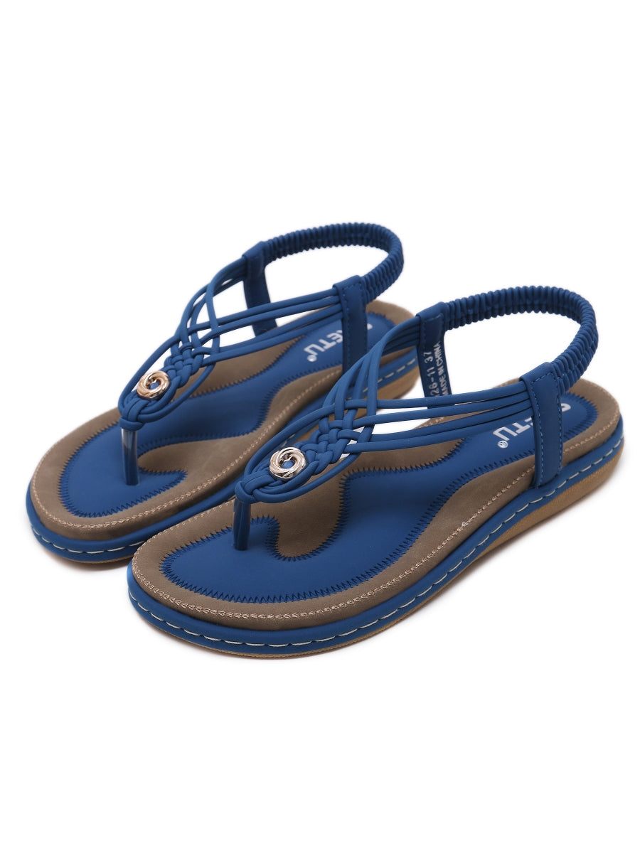 SIKETU | Geflochtene Boho Slingback-Sandalen