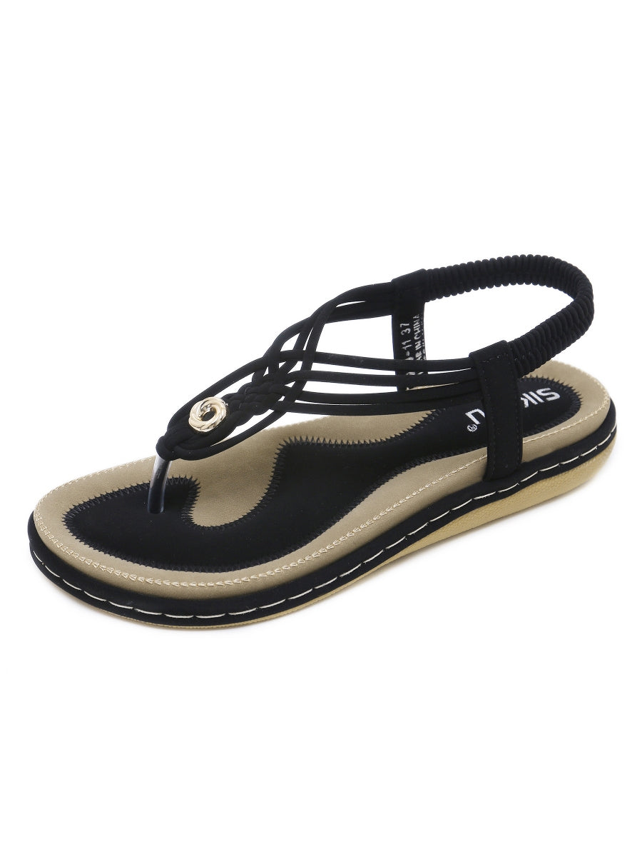 SIKETU | Geflochtene Boho Slingback-Sandalen
