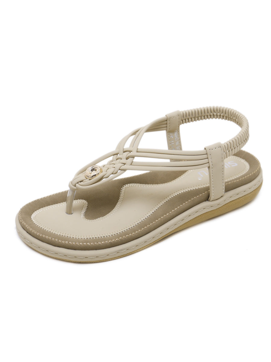 SIKETU | Geflochtene Boho Slingback-Sandalen