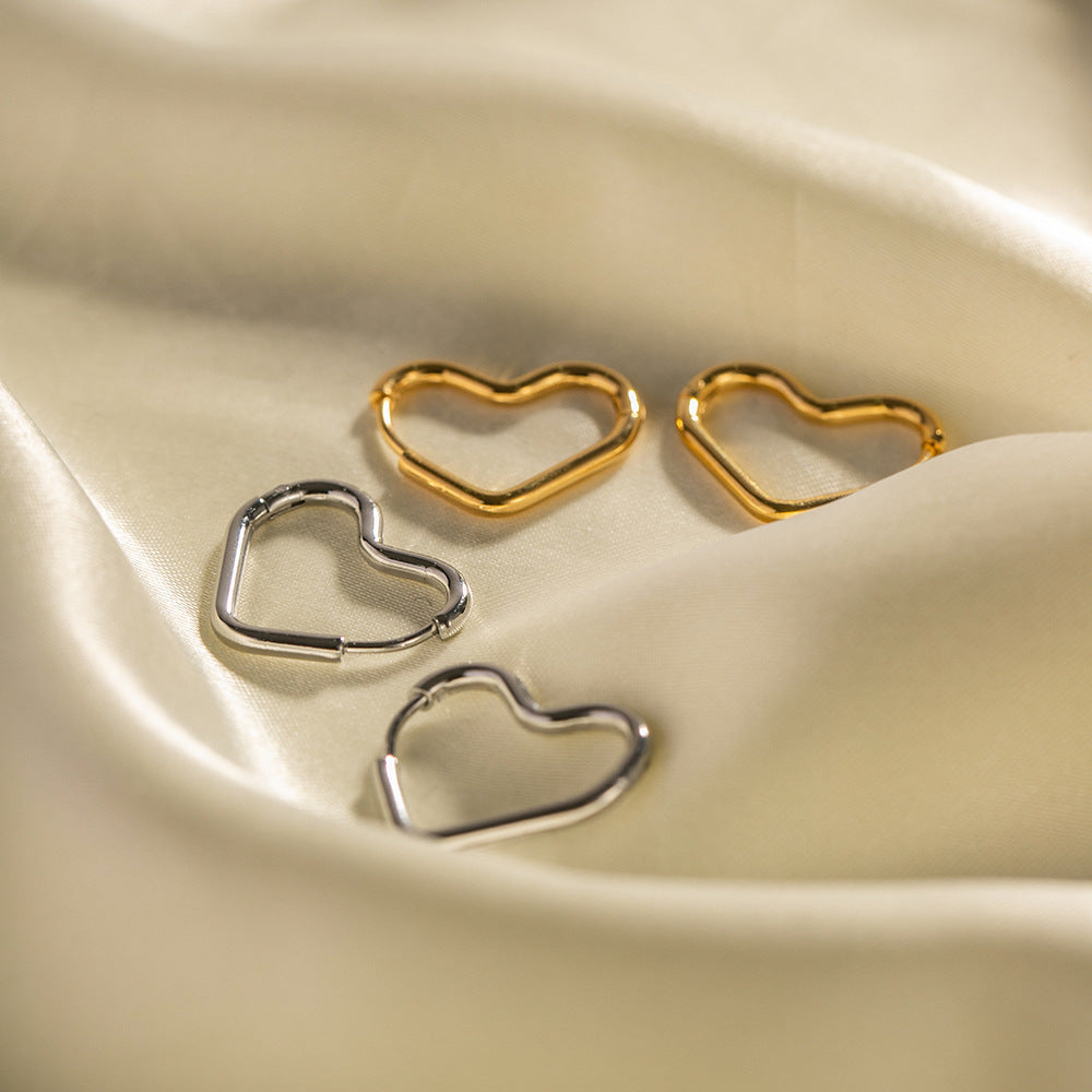 Heart Contour Earrings
