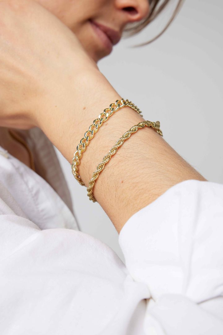 Pulsera con espirales de champán
