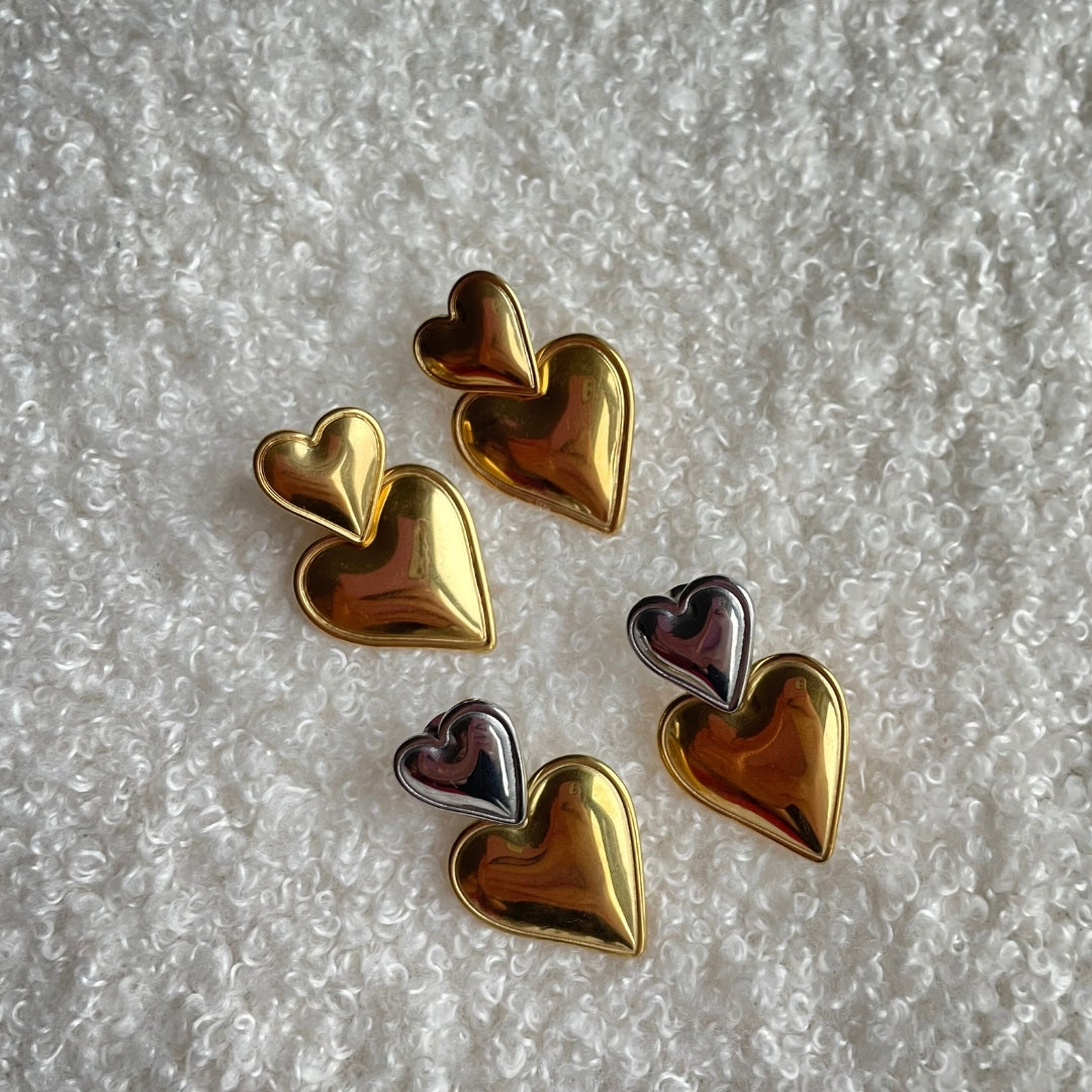 Heart Drop Earrings