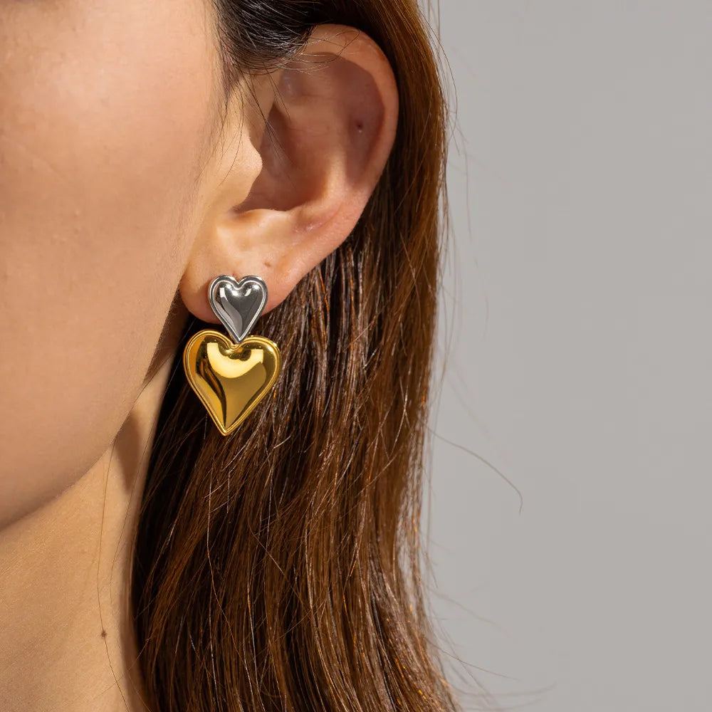 Heart Drop Earrings