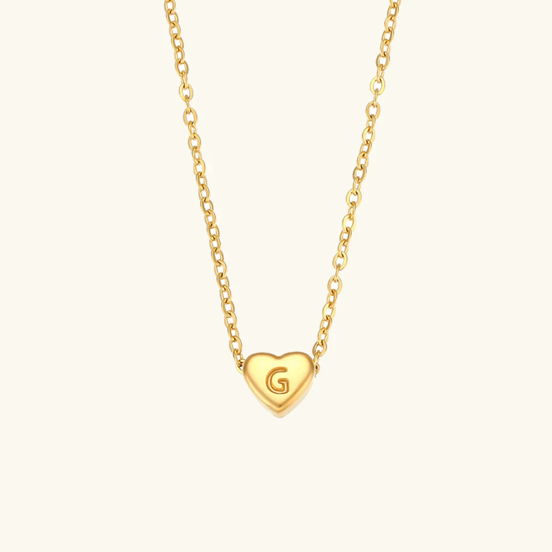 Heart Muse Initial Necklace