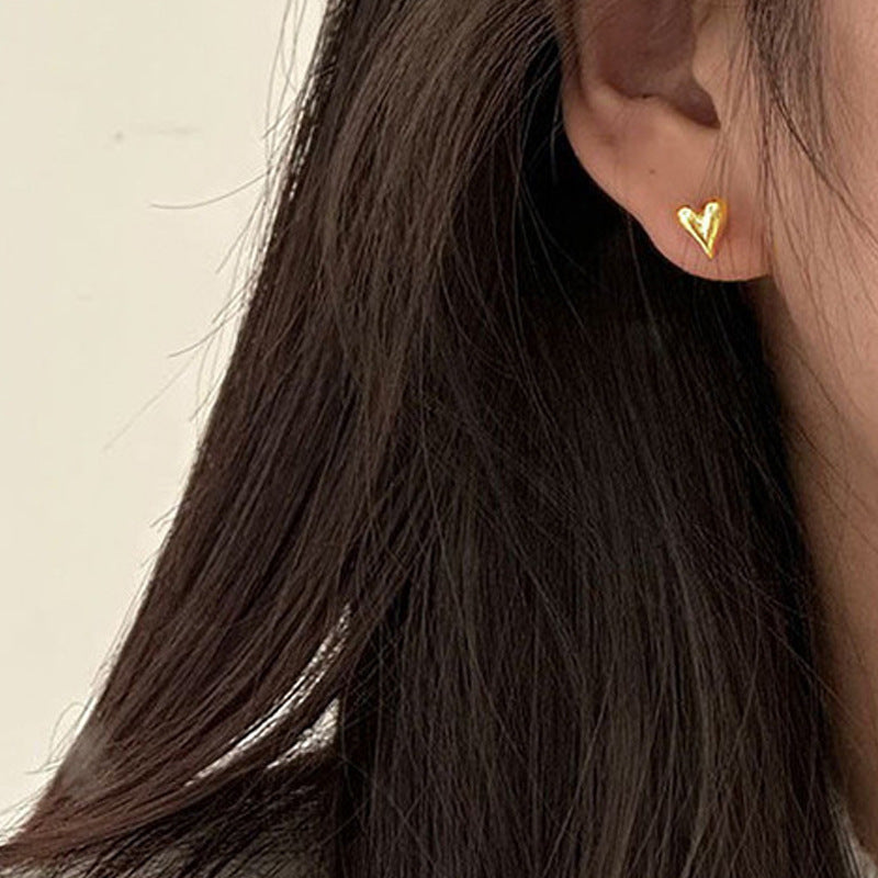 Golden Heartbeat Earrings