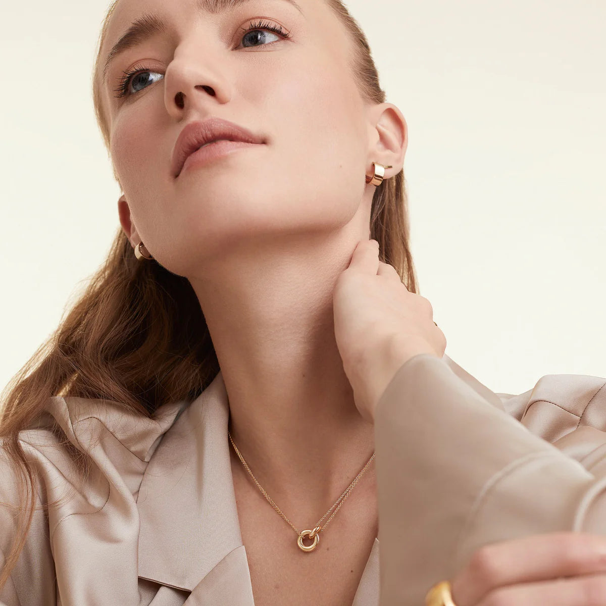 Gold Unity Ring Necklace