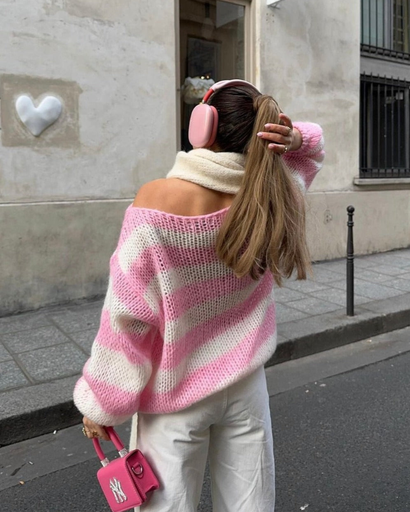 Louisa™ l Knitted striped sweater