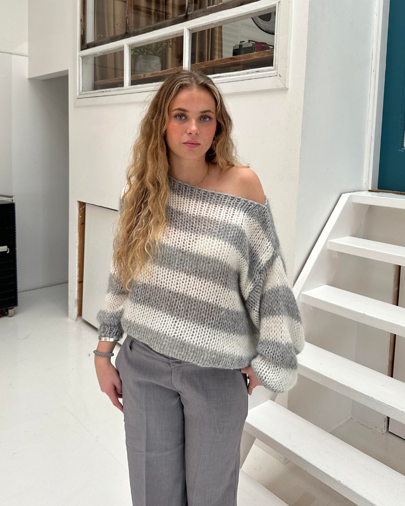 Louisa™ l Knitted striped sweater