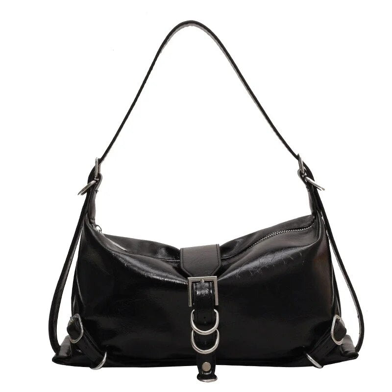 Metallic Accent Shoulder Bag
