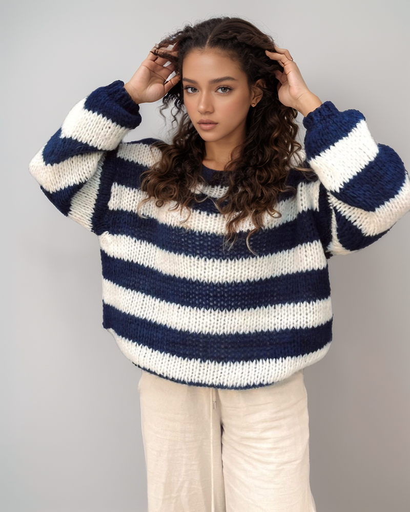 Louisa™ l Knitted striped sweater