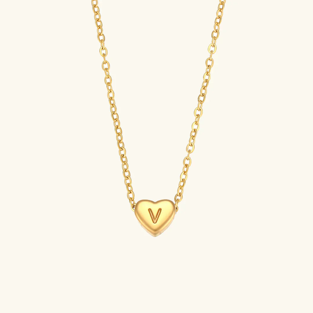 Heart Muse Initial Necklace
