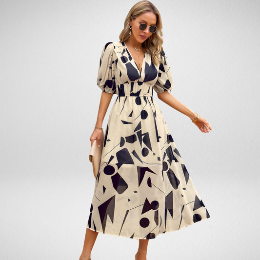 Roxy™ Printed V-Neck Dress