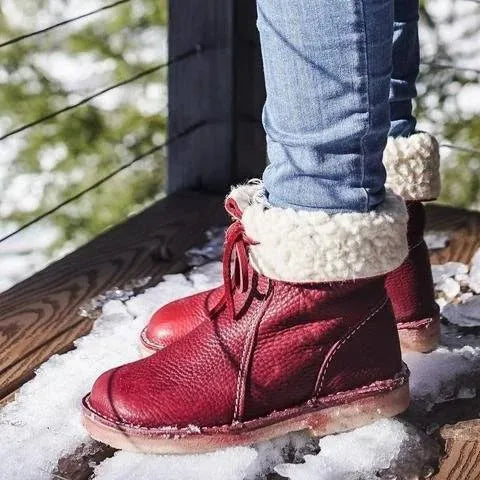 Charlot™ | Leather boots with wool lining