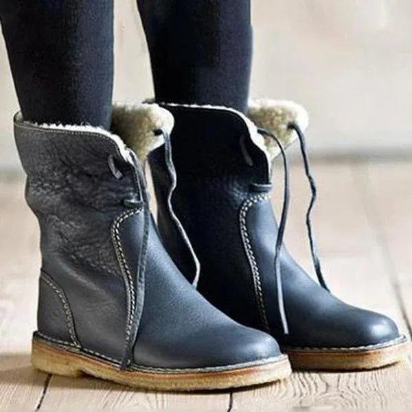 Charlot™ | Leather boots with wool lining