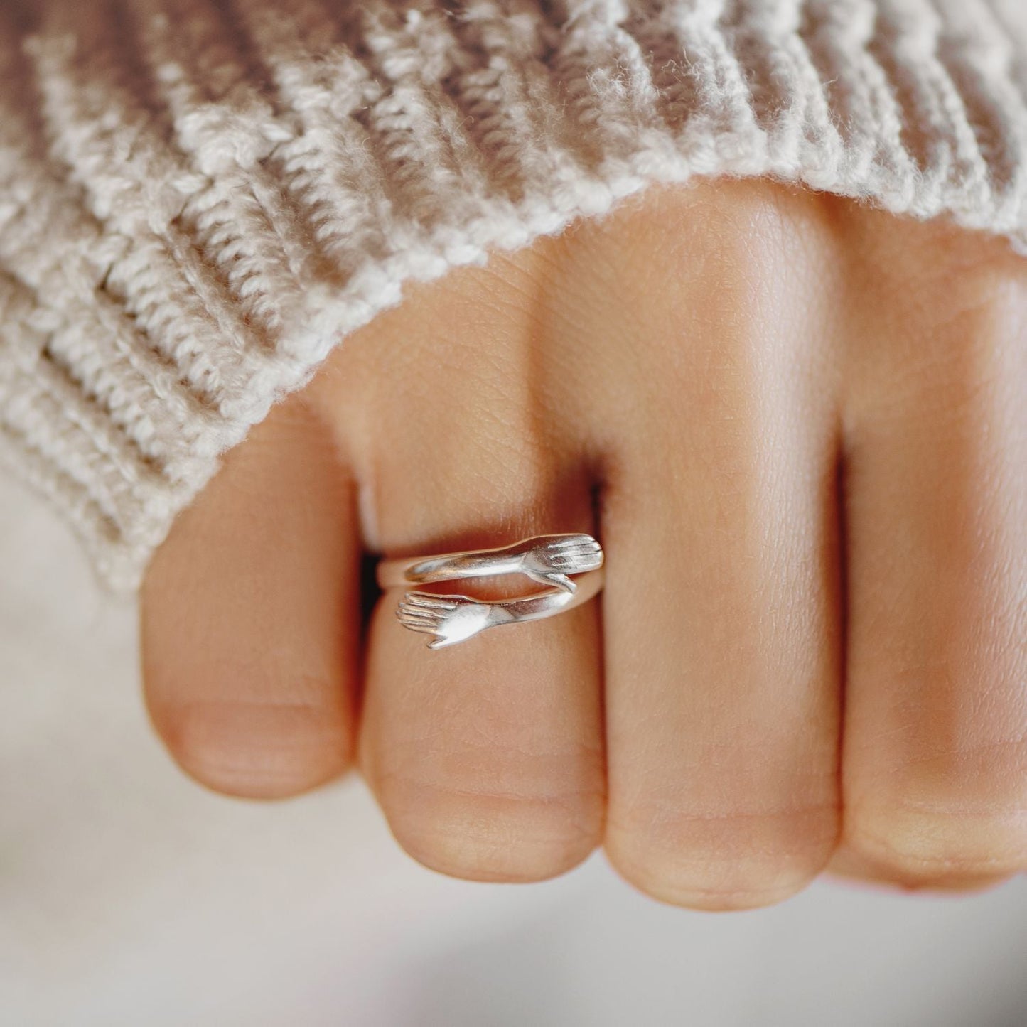 Sterling Silver Hug Ring