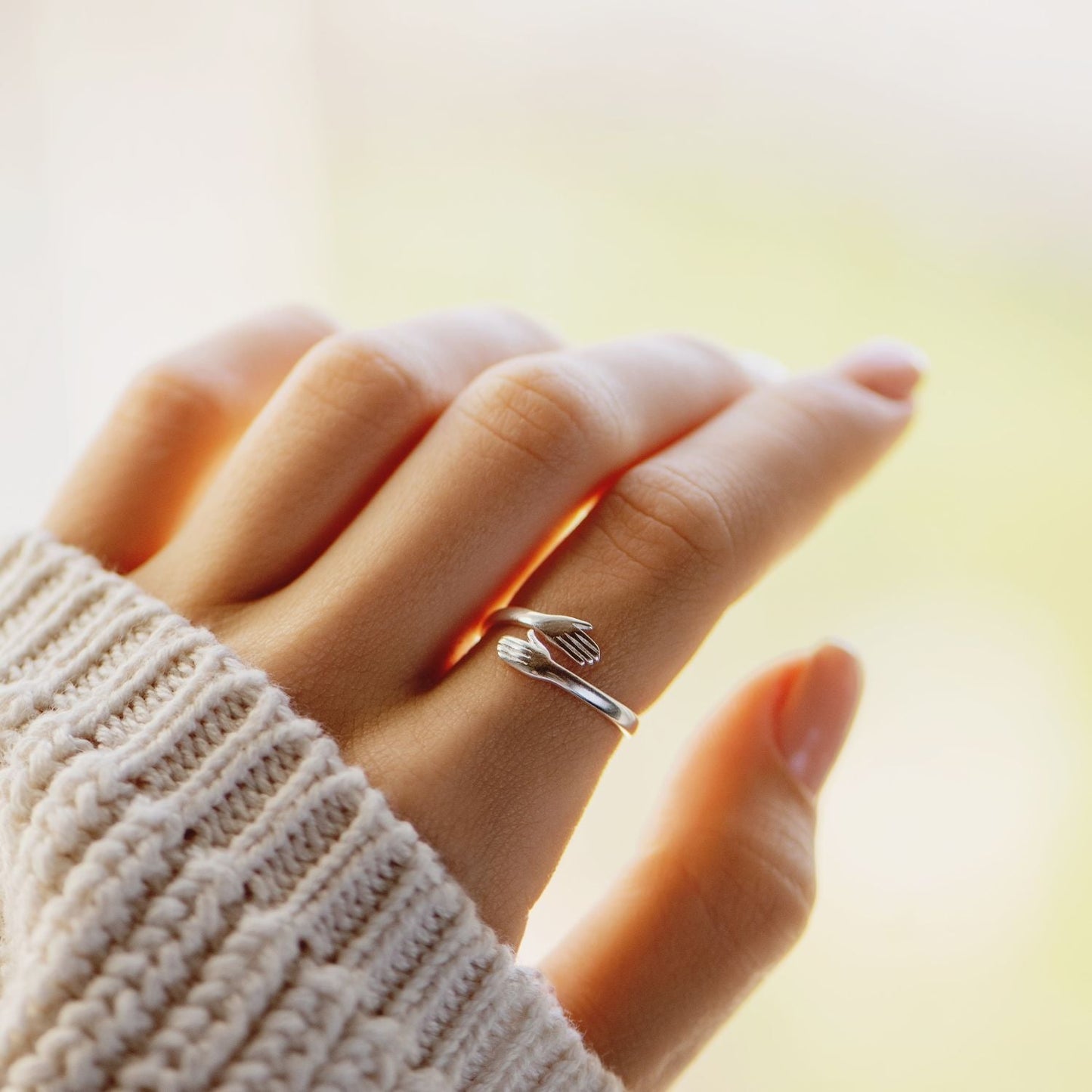 Sterling Silver Hug Ring