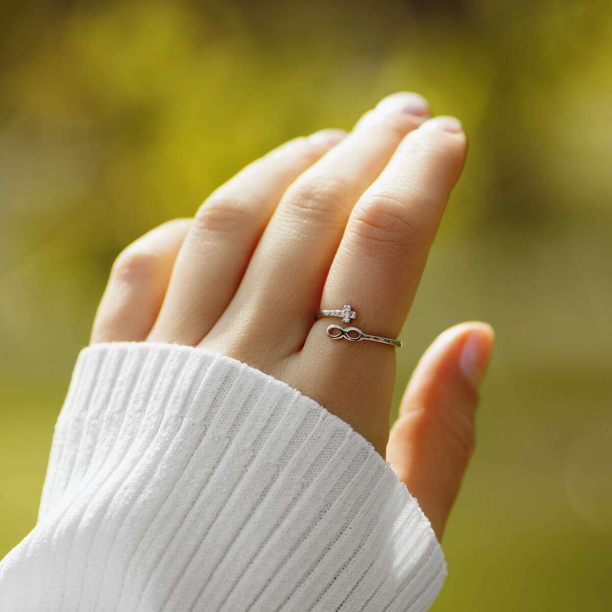 Cross Infinity Ring