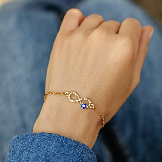 Evil Eye Infinity Bracelet