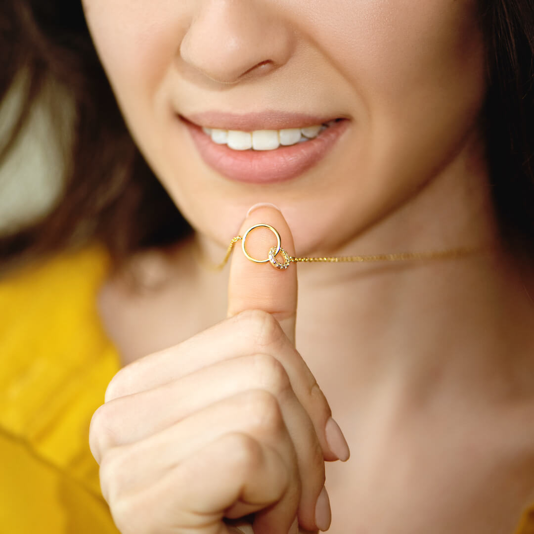 Linked Together Hoop Necklace
