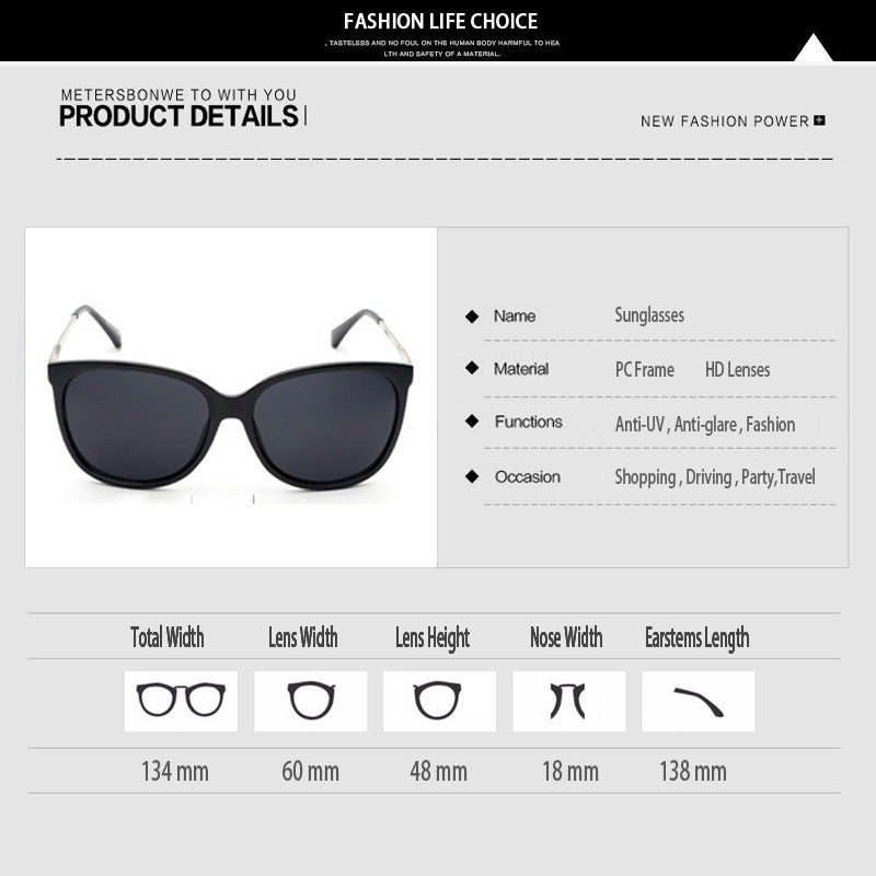 Oversized Round Retro Sunglasses
