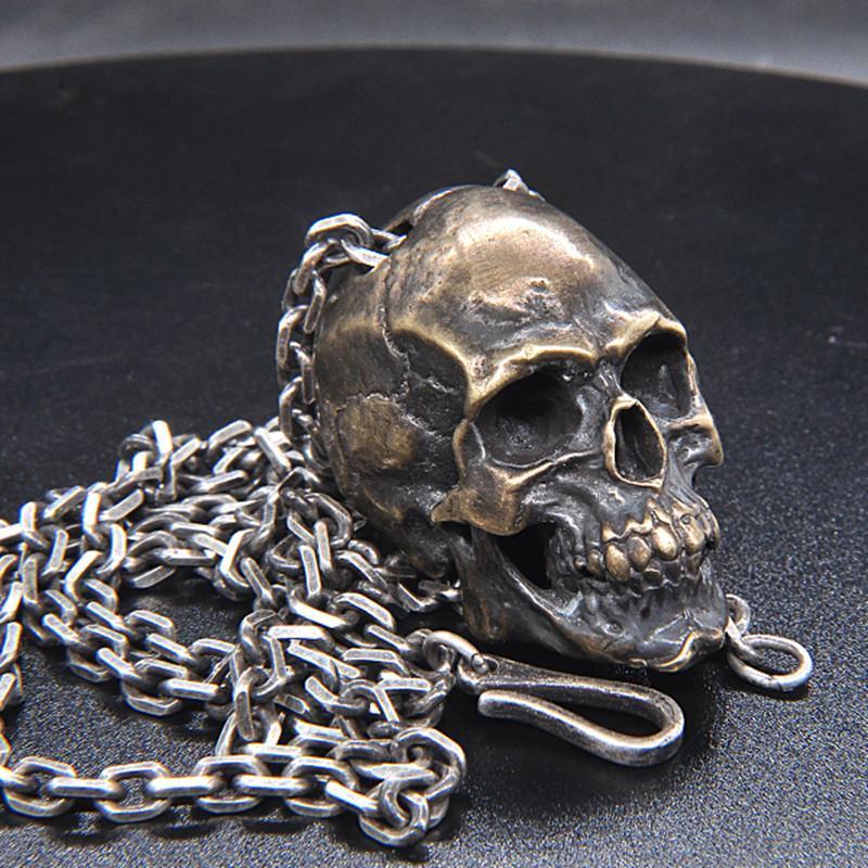 OVERPOWERING SKULL BRASS PENDANT