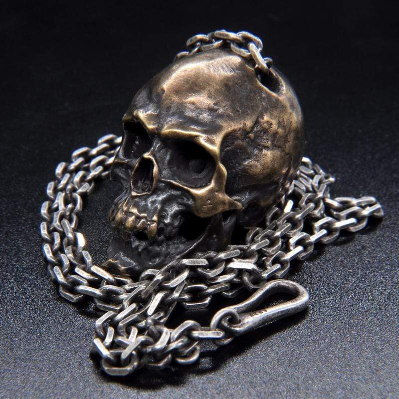 OVERPOWERING SKULL BRASS PENDANT