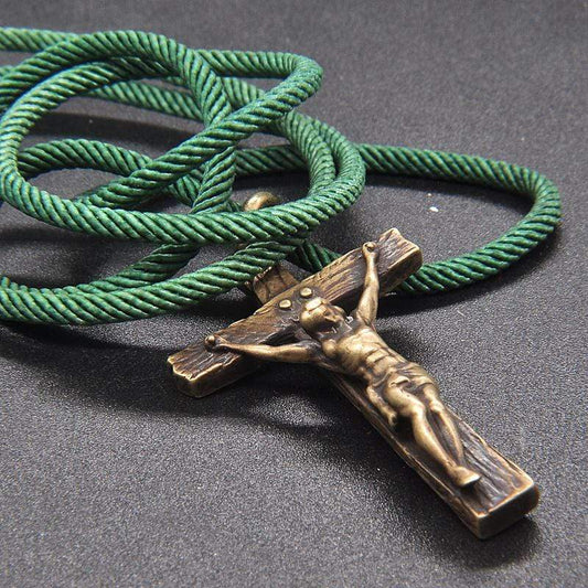 CHRIS JESUS CROSS BRASS PENDANT