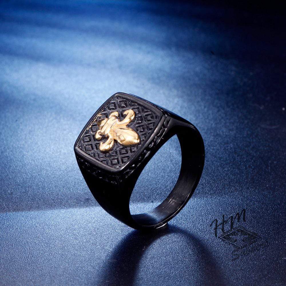 VINTAGE UNIEQUE MEN'S STAINLESS STEEL RING