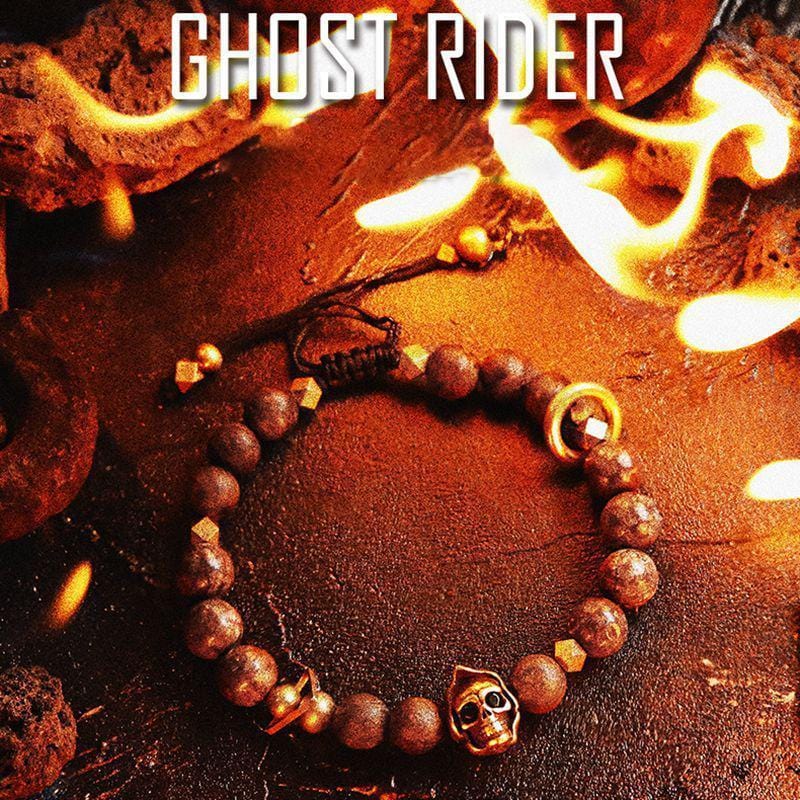 PULSERA RETRO DE PIEDRAS PRECIOSAS DE GHOST RIDER