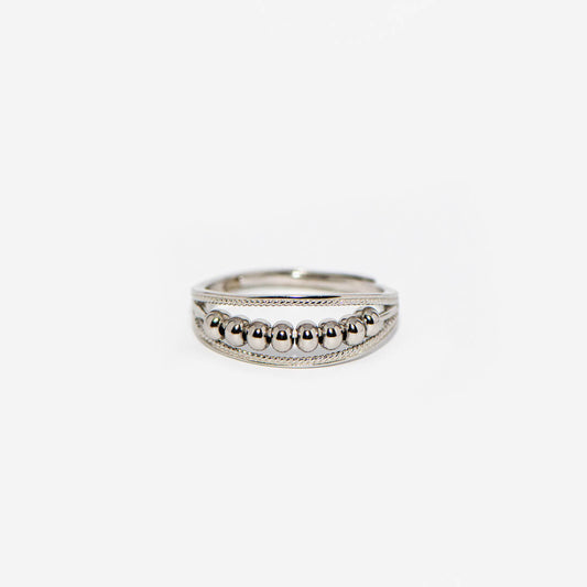 Twin Band Beaded Fidget Ring