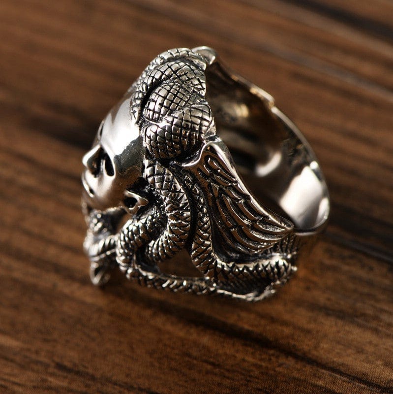 GREEK GORGON MEDUSA SILVER RING