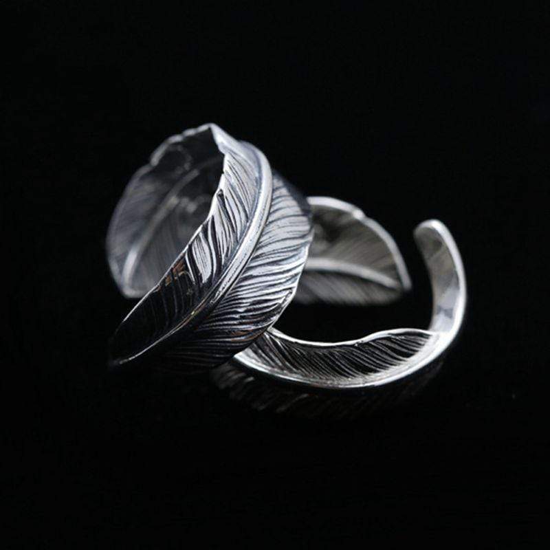HANDMADE FEATHER SILVER  RING