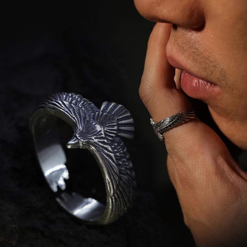 RETRO EAGLE SILVER RING