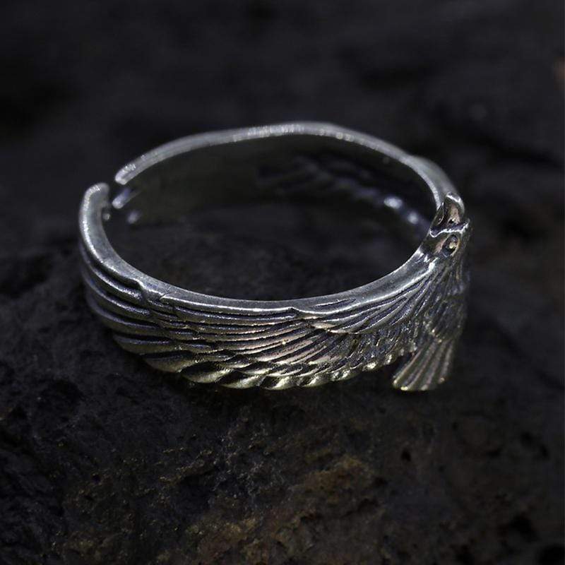 RETRO EAGLE SILVER RING