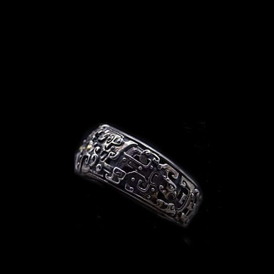 RETRO HOLY BEAST SILVER OPEN RING