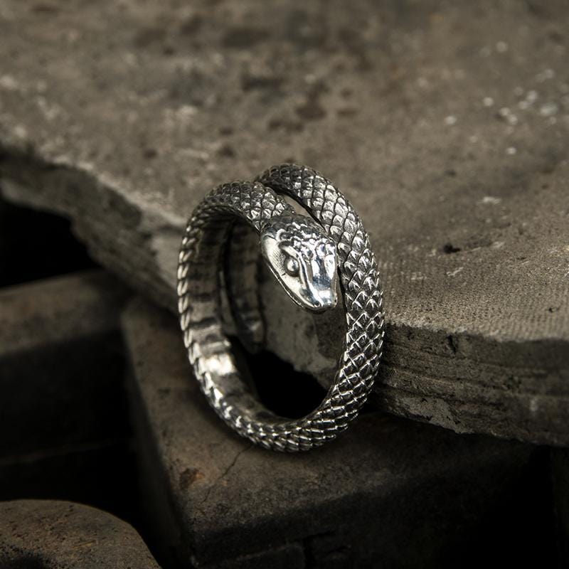 VINTAGE SNAKE SILVER RING