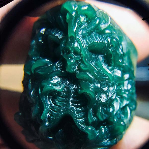 CUSTOMIZED-DARK GODDESS SKULL SILVER RING