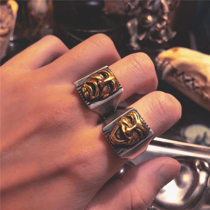 HARDCORE MEN'S CRY SMILE SILVER RNG