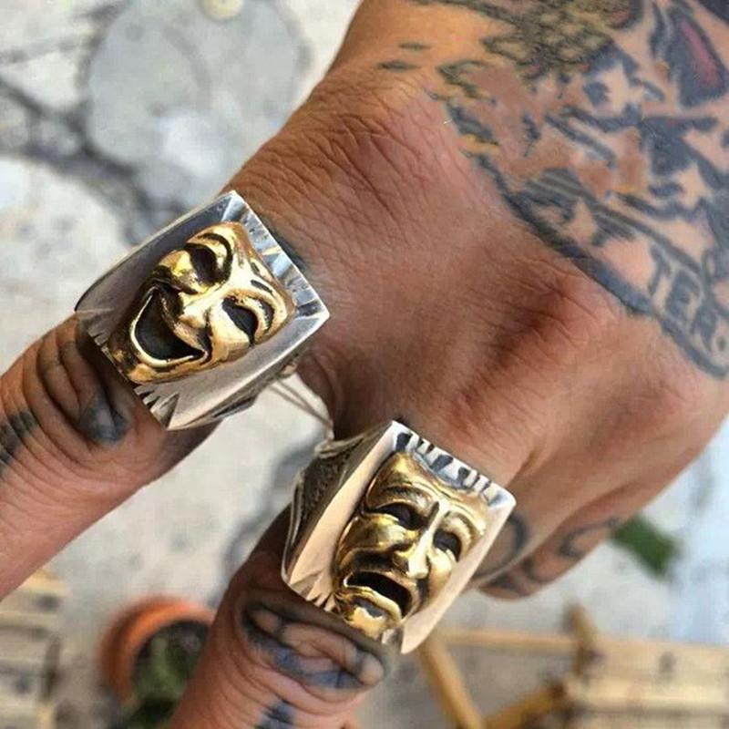 HARDCORE MEN'S CRY SMILE SILVER RNG