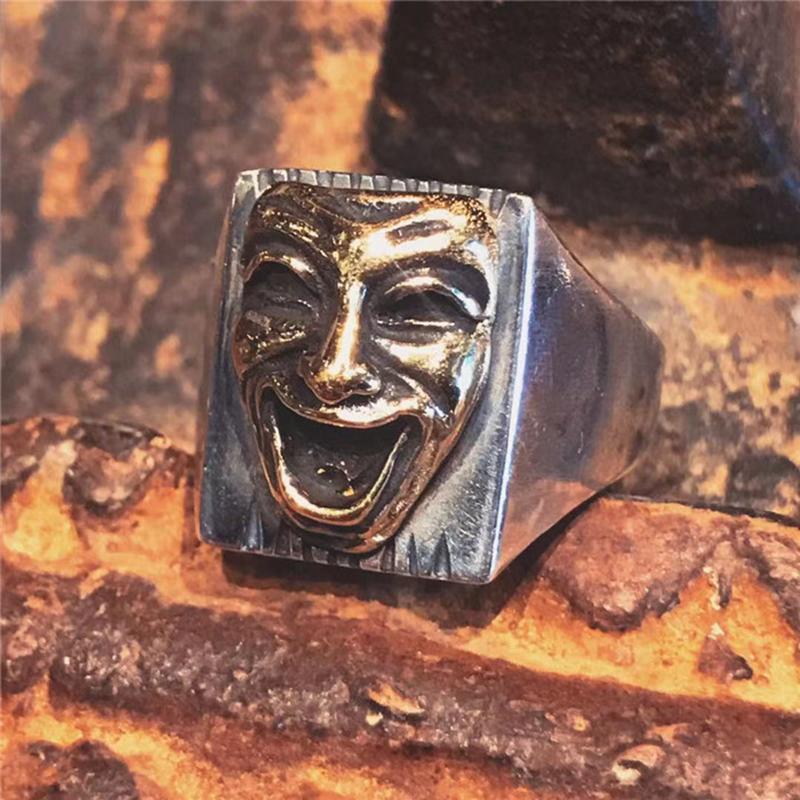 HARDCORE MEN'S CRY SMILE SILVER RNG