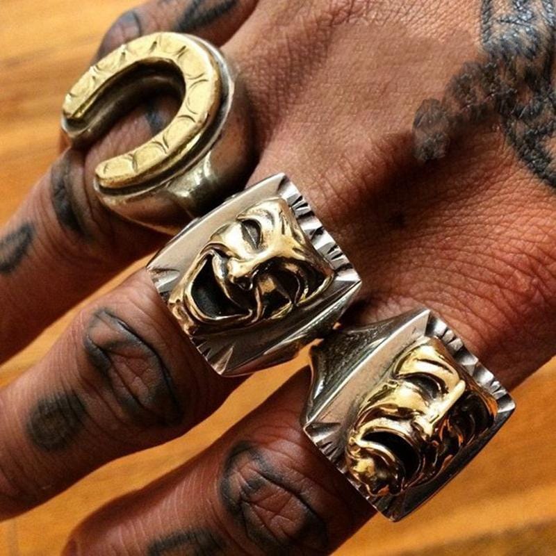 HARDCORE MEN'S CRY SMILE SILVER RNG