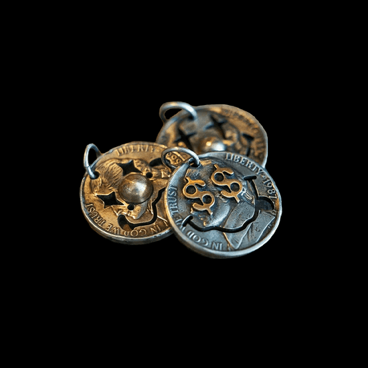 VINTAGE SMILEY CLOWN HANDMADE PENDANT