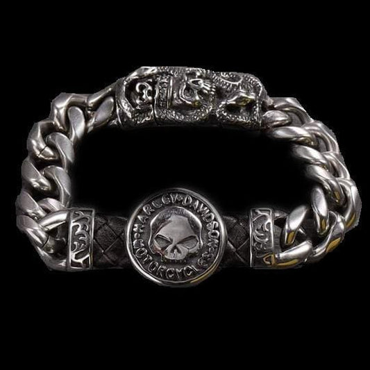 RETRO SKULL STAINLESS STEEL BRACELET