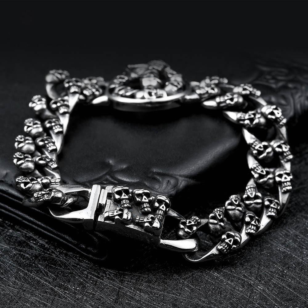 PUNK GHOST HEAD STAINLESS STEEL SKULL BRACELET