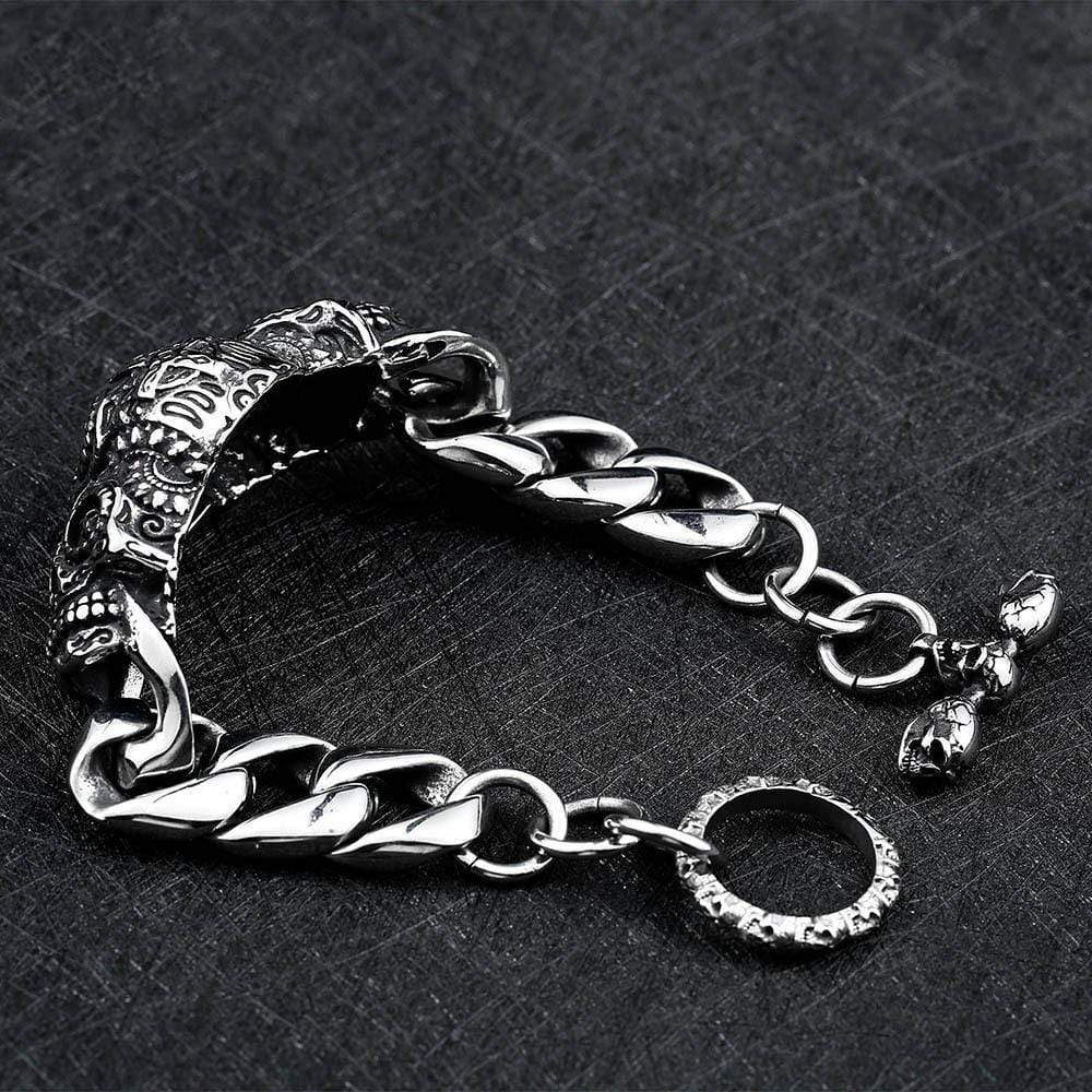 RETRO MEN'S SKULL STAINLESS STEEL BRACELET