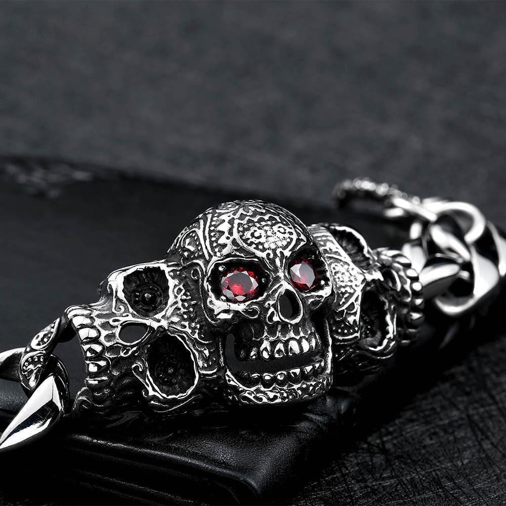 VINTAGE SKULL STAINLESS STEEL BRACELET
