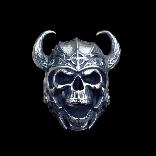 DEVIL SOLDIER SKULL STAINLESS STEEL RING